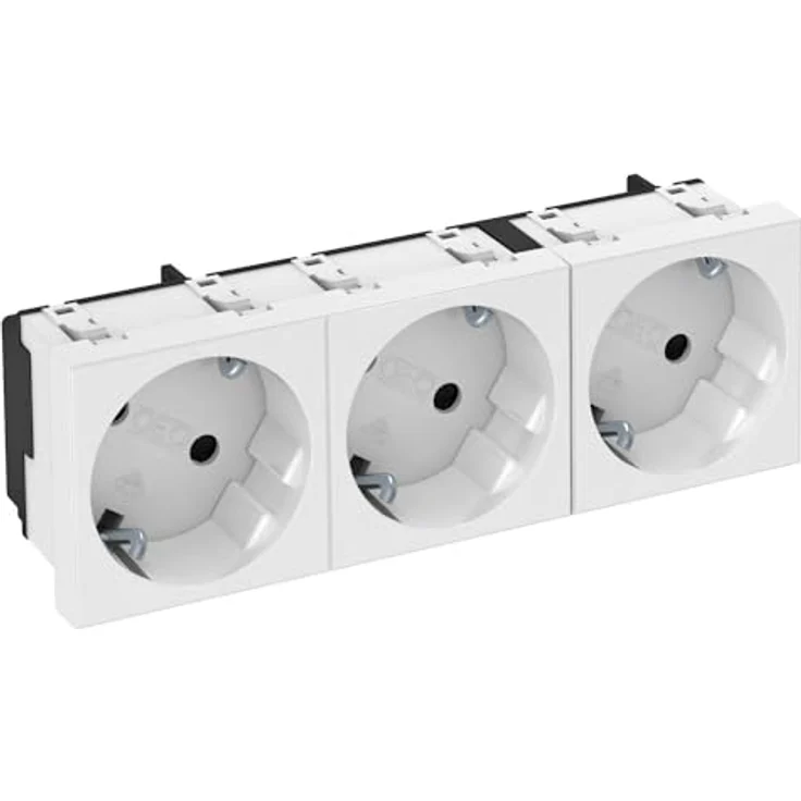 OBO Bettermann Steckdose 33 Grad, 3-fach STD-D3S RW3, Kategorie Steckdosenleisten, Art.-Nr. 6120123 – Bild 3