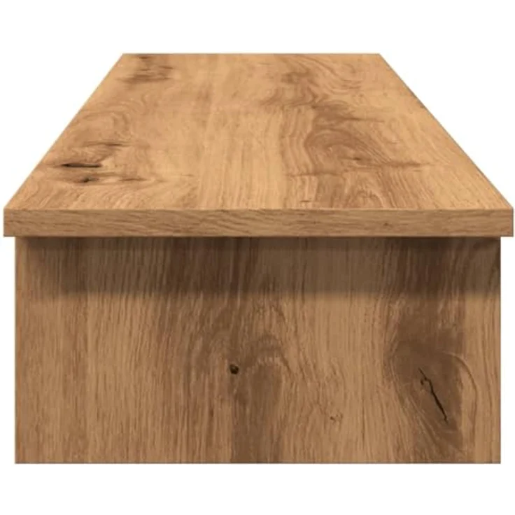 vidaXL Monitorständer Artisan-Eiche, 100x27x15 cm, stabiler Holzwerkstoff mit reichlich Stauraum für zwei Monitore – Bild 6