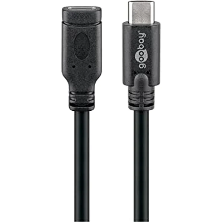 Goobay USB 3.0 SuperSpeed Kabel 1 m, Schwarz, 1 m - USB-C-Stecker > USB-C-Buchse (45393) – Bild 2
