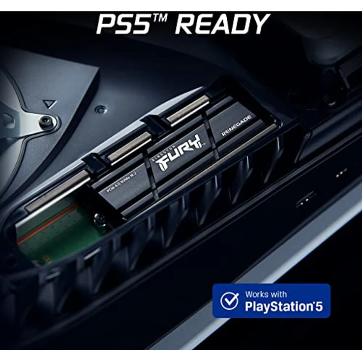 Kingston FURY Renegade 1000G PCIe 4.0 NVMe SSD W/ HEATSINK - Für Gamer, Enthusiasten und Hochleistungsnutzer - SFYRSK/1000G – Bild 4