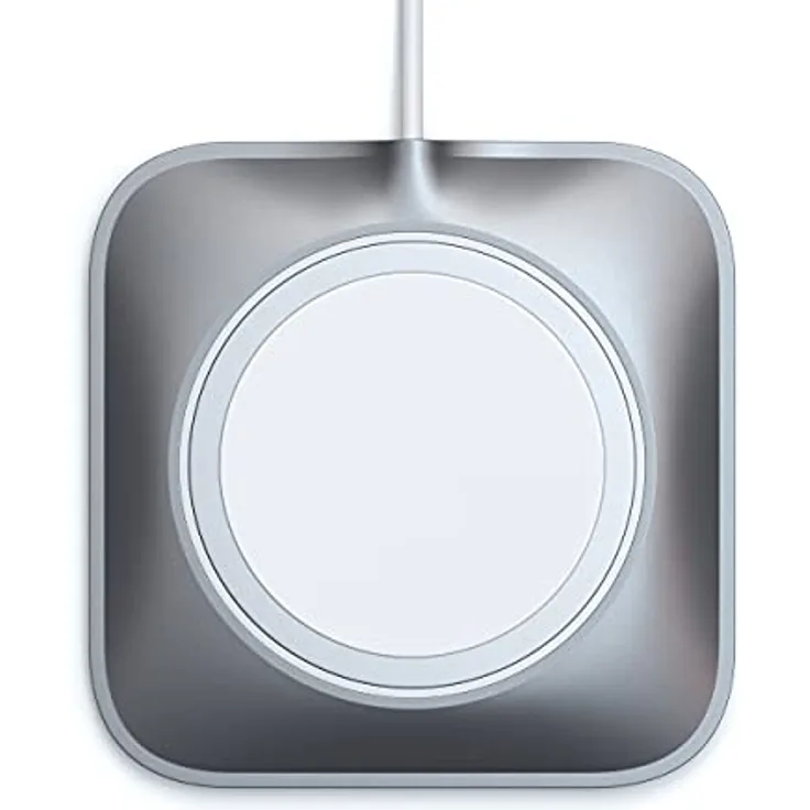 SATECHI Aluminium-Dock für MagSafe-Ladegerät – Ladegerät Nicht im Lieferumfang enthalten – Für iPhone 14 Pro Max/14 Pro/14/14 Plus, iPhone 13 Pro Max/13 Pro/13 Mini/13, iPhone 12 Pro Max/12 Pro