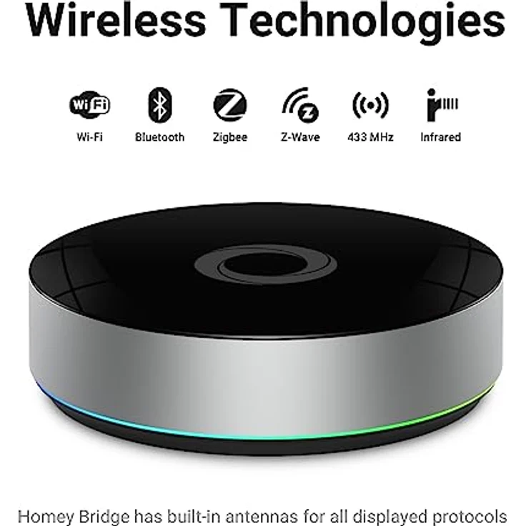 Homey Bridge | Smart Home Hub for Home Automation – Features Z-Wave Plus, Zigbee, Wi-Fi, BLE, 433MHz & Infrared. Compatible with Siri, Alexa & Google Home. – Bild 3