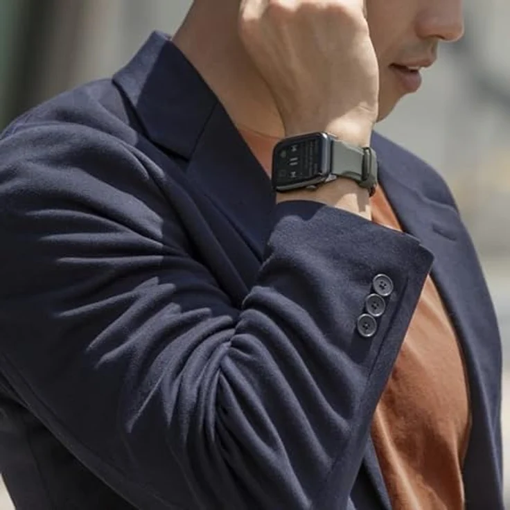 UNIQ Linus Airosofy Silikonarmband für Apple Watch, 45/44/42 mm, Moosgrün – Bild 5