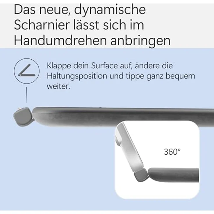 Microsoft Surface Pro 12" Keyboard, kompatibel mit Surface Pro (1. Edition), inkl. Hintergrundbeleuchtung, Anthrazit – Bild 5