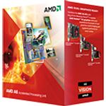 AMD A4-3400 Prozessor, Dual-Core 2,7 GHz, Socket FM1 uPGA, 32 nm, Radeon HD 6410D, Schwarz