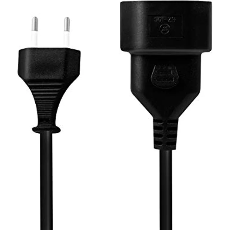 LogiLink CP122 Netzkabel Euro E 7-16 Stecker zu Buchse, 1m schwarz – Bild 2