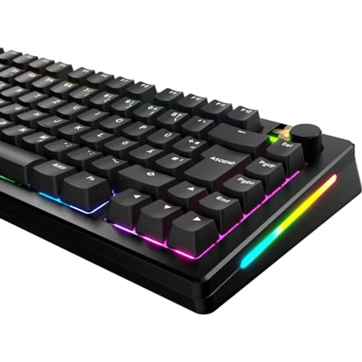 Glorious GPBT Basics Keycaps, ISO Layout (DE), PBT, Doubleshot - Classic Black Keycap-Komplettset, abriebfeste Beschriftung, ISO DE-Layout – Bild 3