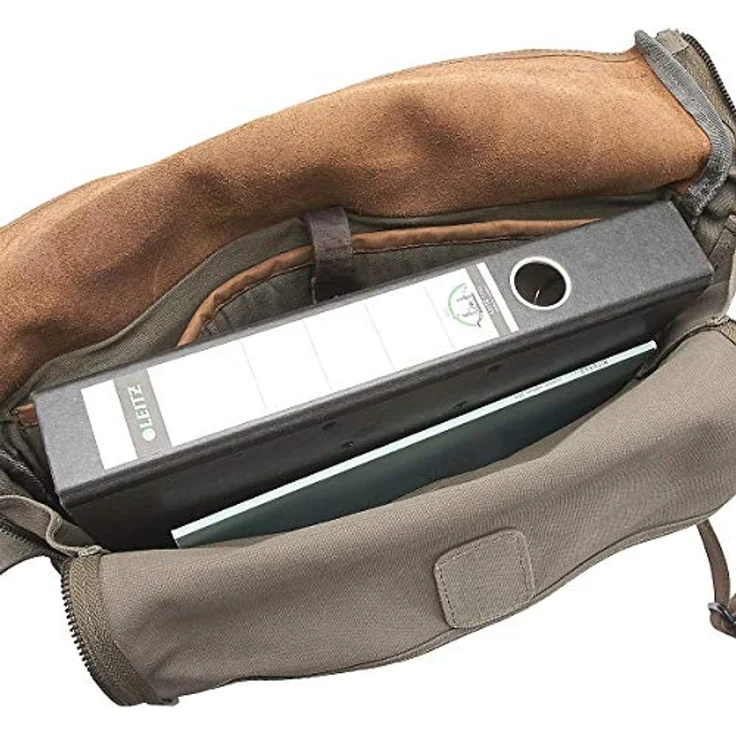 Harold's Umhängetasche Twister 2706, Kuriertasche M für Laptops bis 31x26x2 cm, pflanzlich gegerbtes Rindleder, braun – Bild 6