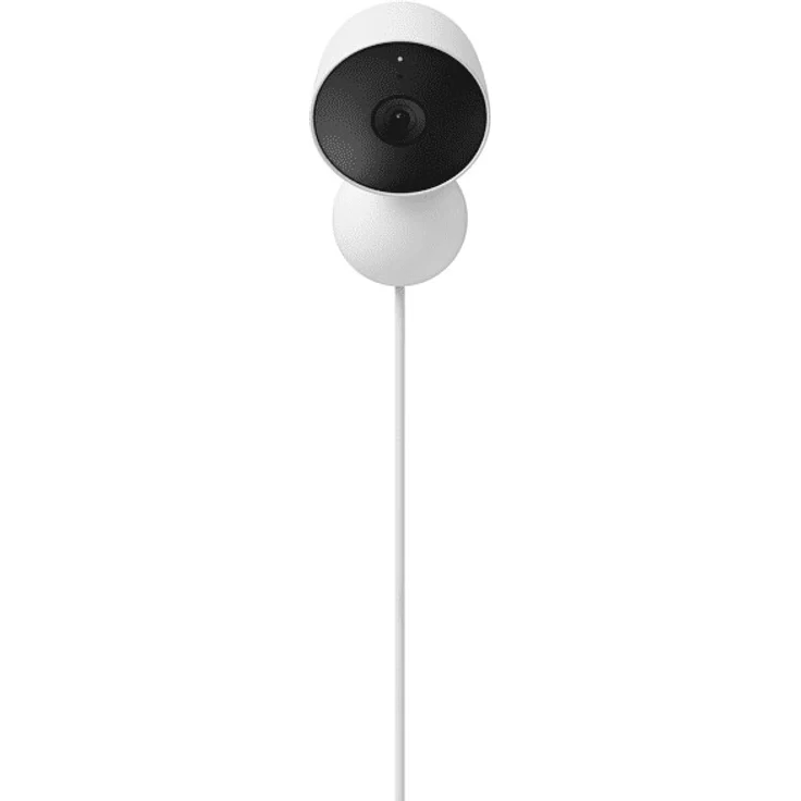 Google Nest Cam, Indoor, mit Kabel, Überwachungskamera für zu Hause - Intelligente Überwachungskamera, Schnee, GJQ9T, Snow, 1 Stück (GA01998-DE) – Bild 4