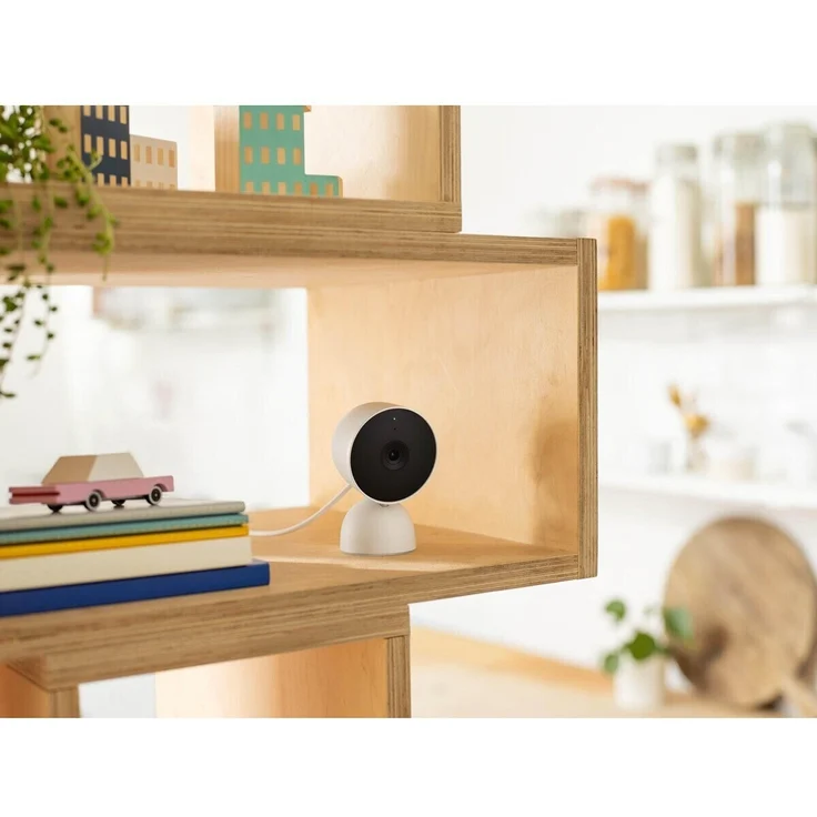 Google Nest Cam, Indoor, mit Kabel, Überwachungskamera für zu Hause - Intelligente Überwachungskamera, Schnee, GJQ9T, Snow, 1 Stück (GA01998-DE) – Bild 10