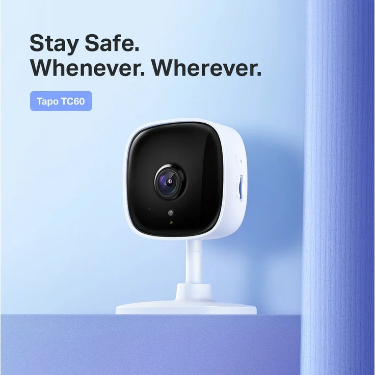 TP-Link Tapo TC60 Netzwerkkamera, 1080p, feste Brennweite, Audio, drahtlos, Wi-Fi, weiß – Bild 4
