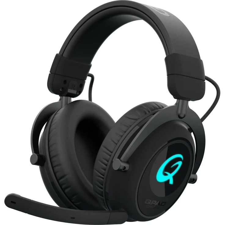 QPAD QH900 Wireless Premium eSports Gaming-Headset, HiFi Stereo für PC, PS5, PS4, Xbox Series X, Xbox One, Nintendo Switch, Schwarz – Bild 1