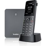 Yealink W73P Schnurloses VoIP-Telefon mit Rufnummernanzeige, DECT, grau (W70 Basis + W73 Handset)