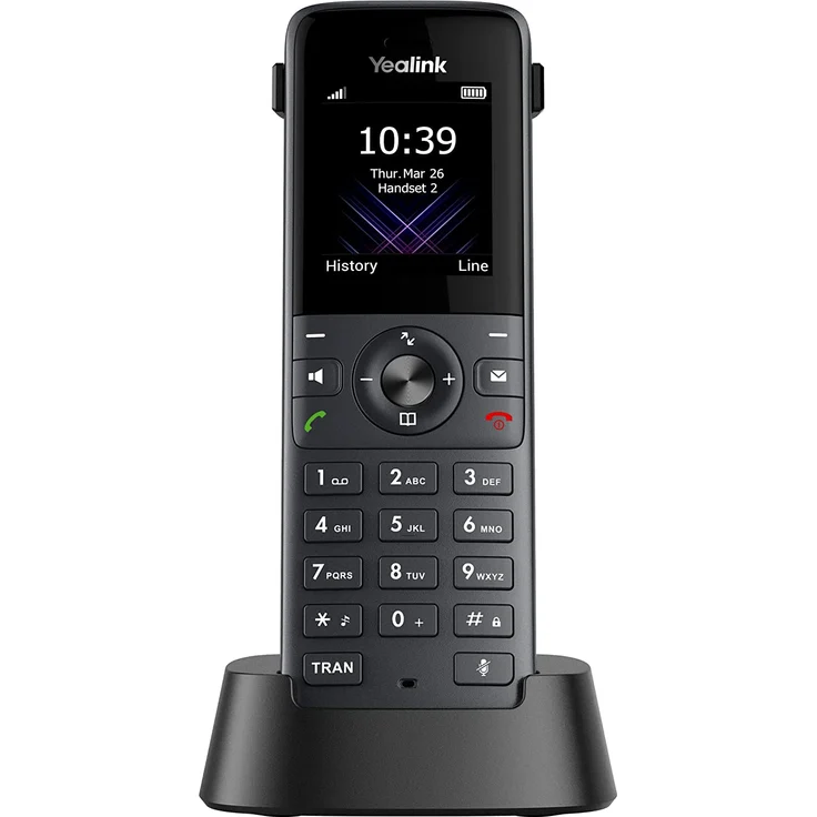 Yealink W73P Schnurloses VoIP-Telefon mit Rufnummernanzeige, DECT, grau (W70 Basis + W73 Handset) – Bild 3