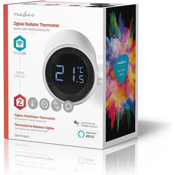 Nedis SmartLife, ZigBee Heizkörpersteuerung, Batteriebetrieben, Zeitplan und Fernbedienung, integrierte SmartLife App, kompatibel mit Amazon Alexa & Google Home, weiß (ZBHTR10WT) – Bild 8