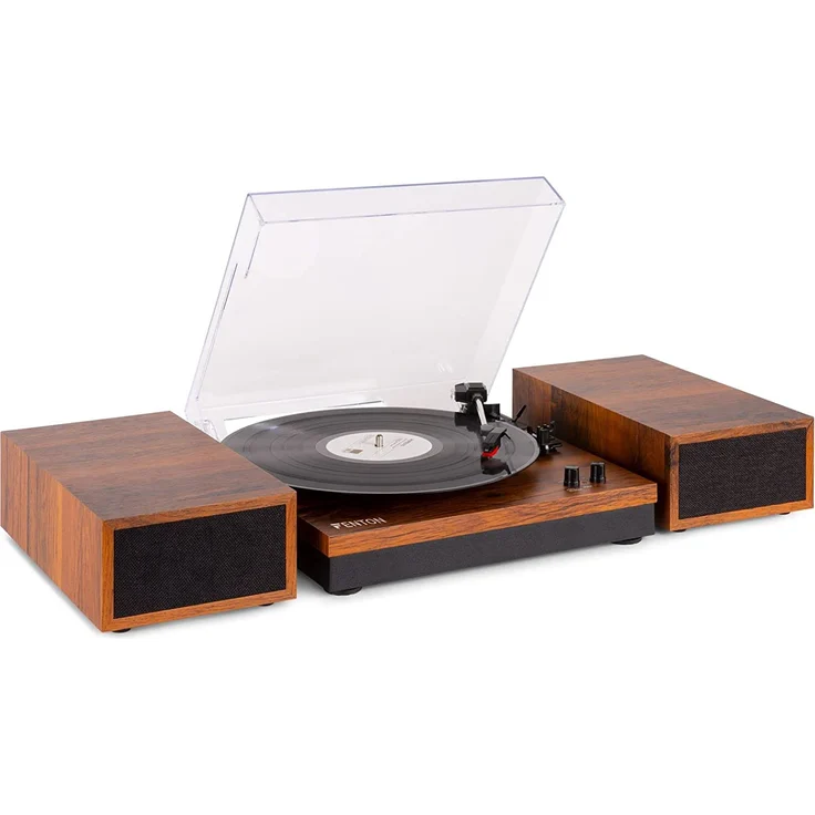 Fenton RP165 Plattenspieler Set Holz, braun – Bild 1