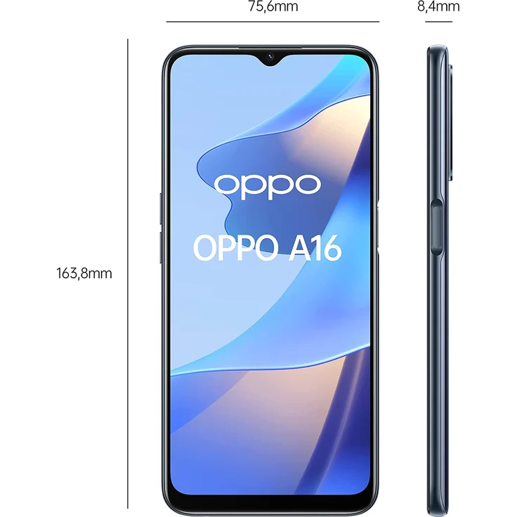 Oppo A16s Smartphone 16,56cm (6,52 Zoll) LCD-Display, 64GB interner Speicher, Android 11, Crystal Black – Bild 4