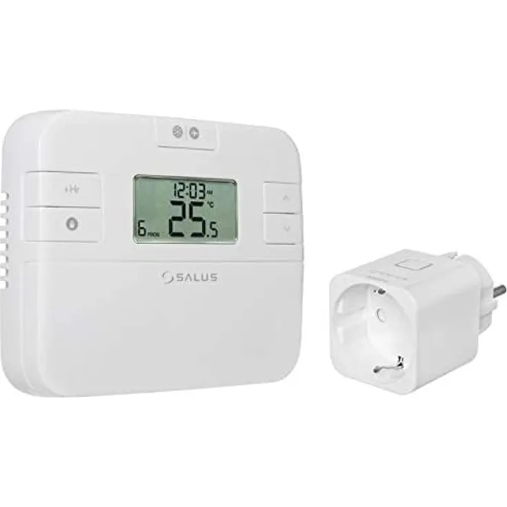 Salus RT510SPE Programmierbarer Funk-Raumthermostat, batteriebetrieben, 230V / 16A, weiß (9019459007)