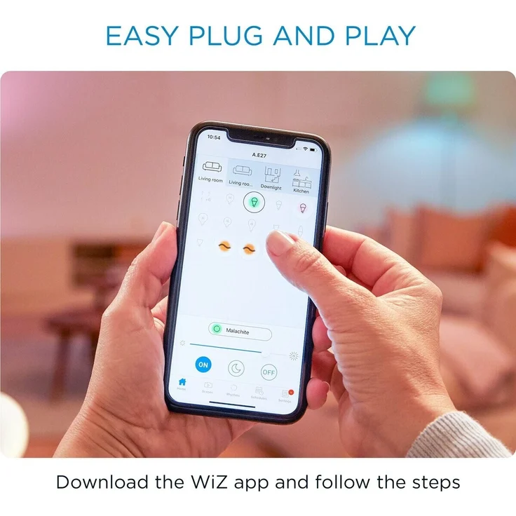 WiZ Smarter Bewegungssensor, 3 m Reichweite, Steuerung aller WiZ Lampen und Leuchten, inkl. Batterien, weiß (929002422302) – Bild 5