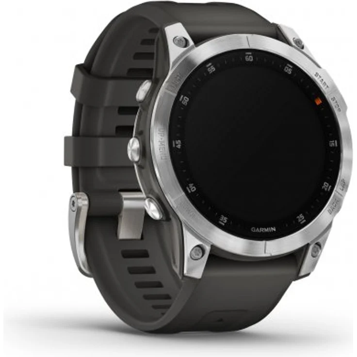 Garmin epix 2 Smartwatch GPS, Unisex, 47mm, Polymergehäuse mit Rückseite aus Stahl, Silikonarmband, Schiefergrau/Silber (010-02582-01) – Bild 4