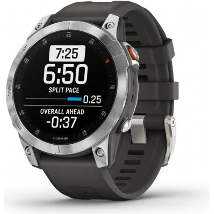 Garmin epix 2 Smartwatch GPS, Unisex, 47mm, Polymergehäuse mit Rückseite aus Stahl, Silikonarmband, Schiefergrau/Silber (010-02582-01) – Bild 3