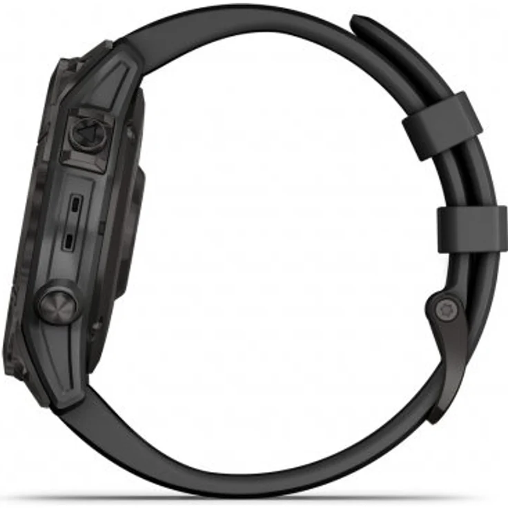 Garmin fenix 7 Sapphire Solar Smartwatch GPS, Unisex, 47mm, Titangehäuse, Silikonarmband, Schiefergrau/Schwarz (010-02540-21) – Bild 4