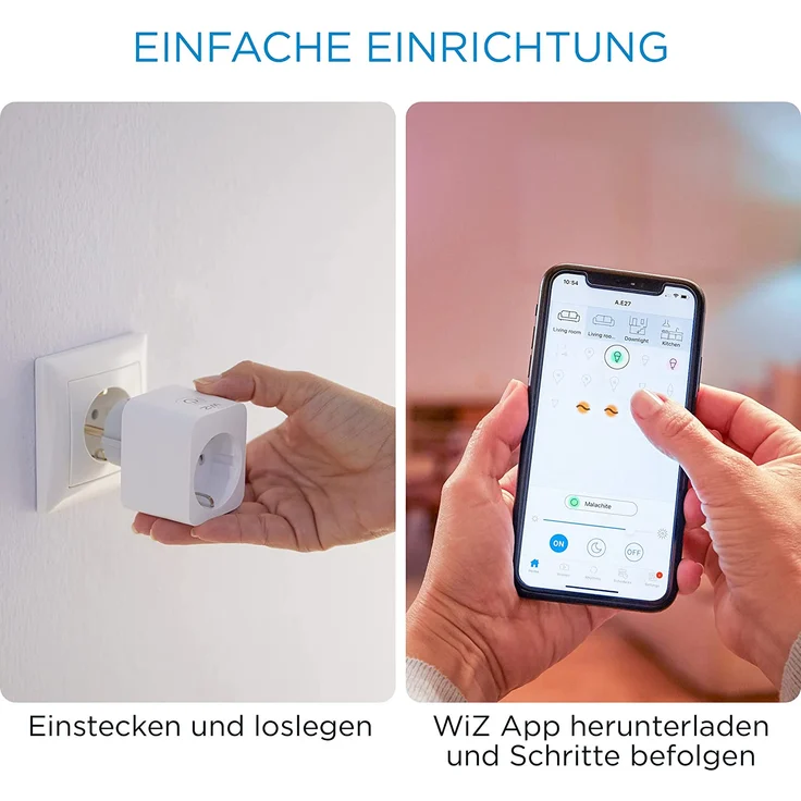 Wiz Hue Smart Plug mit Stromverbrauchsmessung, Smarte Steckdose, Funk-Schalter, Steuerung per App/Stimme über WLAN, inkl. Powermeter, weiß (‎9290024271) – Bild 6