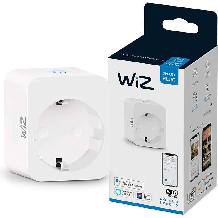 Wiz Hue Smart Plug mit Stromverbrauchsmessung, Smarte Steckdose, Funk-Schalter, Steuerung per App/Stimme über WLAN, inkl. Powermeter, weiß (‎9290024271) – Bild 3