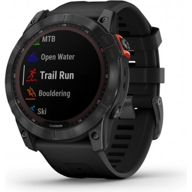 Garmin Fenix 7X Solar Smartwatch GPS, Unisex, 51mm, Polymergehäuse, Silikonarmband, Schiefergrau/Schwarz (010-02541-01) – Bild 3