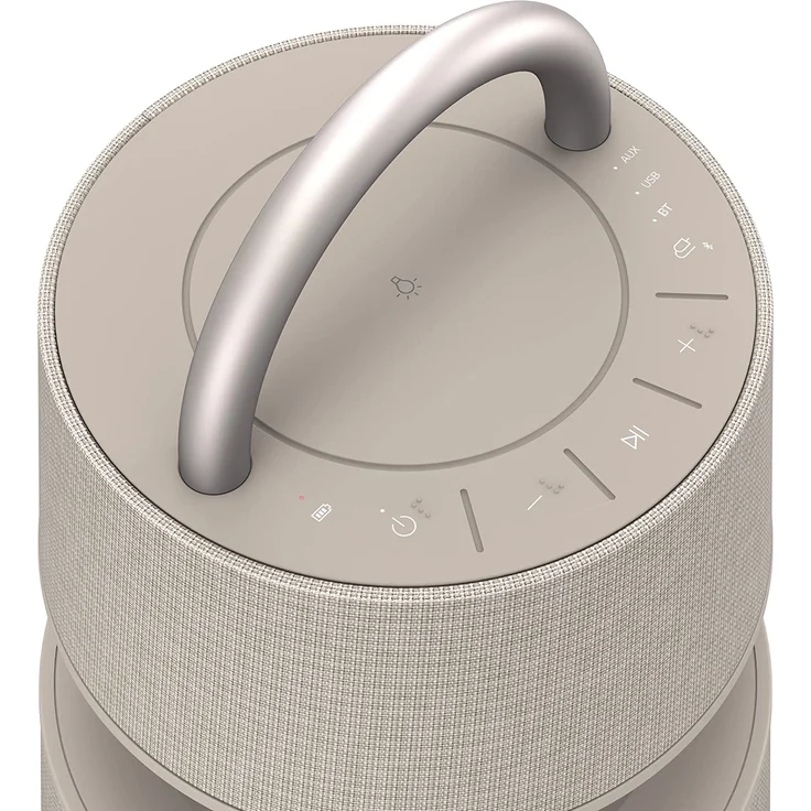 LG XBOOM 360 DRP4BE Bluetooth-Lautsprecher mit Beleuchtung, 360°-Sound, beige – Bild 4