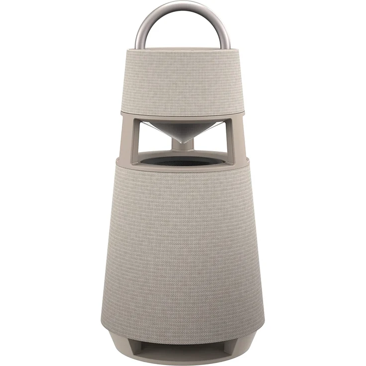 LG XBOOM 360 DRP4BE Bluetooth-Lautsprecher mit Beleuchtung, 360°-Sound, beige – Bild 1