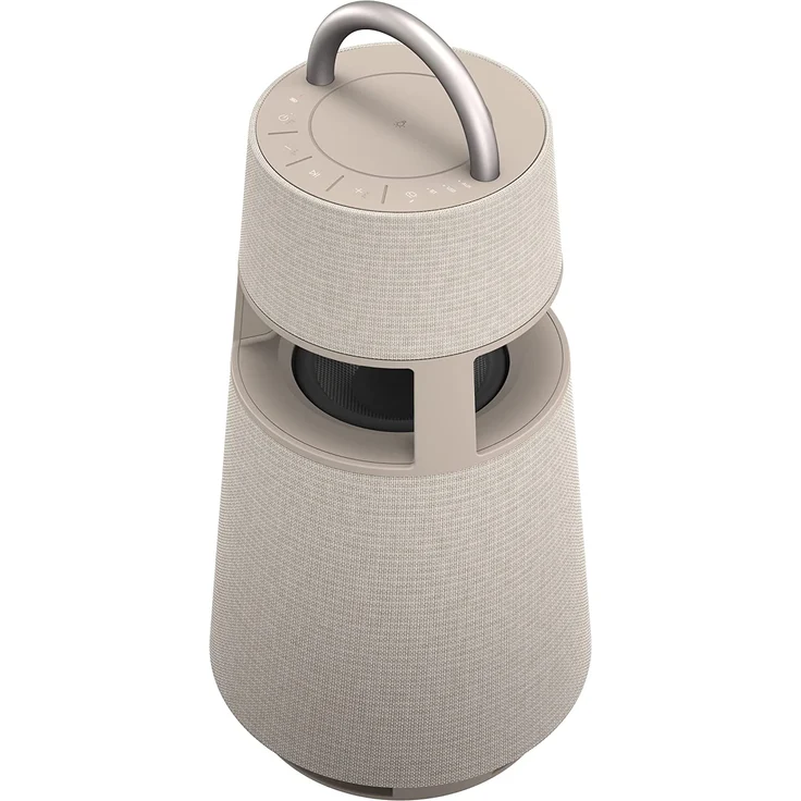 LG XBOOM 360 DRP4BE Bluetooth-Lautsprecher mit Beleuchtung, 360°-Sound, beige – Bild 3