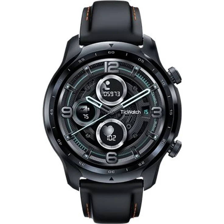 Mobvoi TicWatch Pro 3 LTE P1032000200A Smartwatch GPS, Unisex, 47mm, Edelstahlgehäuse, Silikonarmband, Black – Bild 2