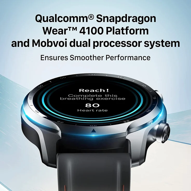 Mobvoi TicWatch Pro 3 LTE P1032000200A Smartwatch GPS, Unisex, 47mm, Edelstahlgehäuse, Silikonarmband, Black – Bild 8