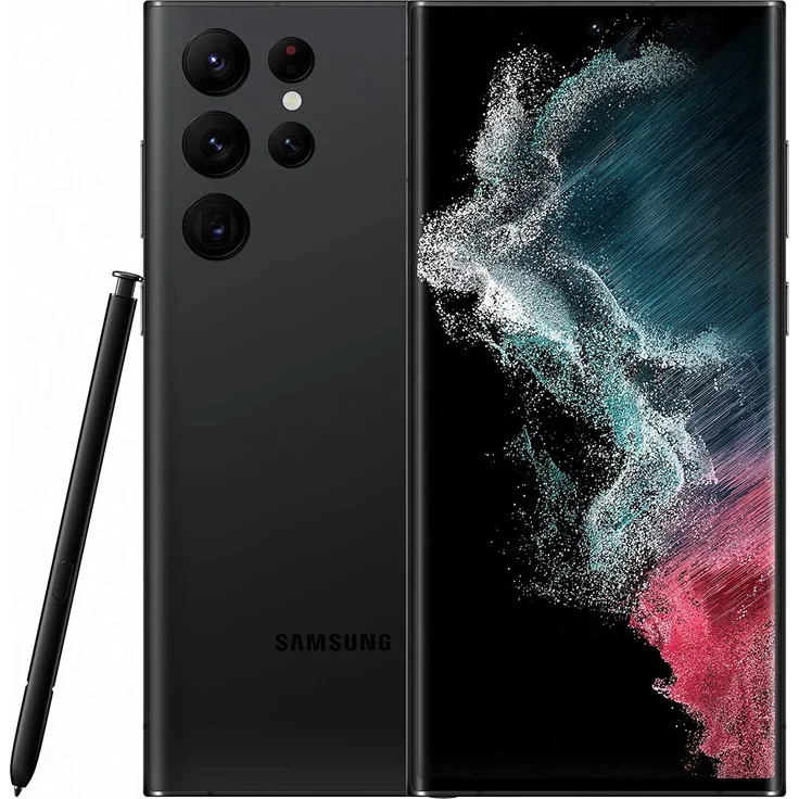 Samsung Galaxy S22 Ultra 5G Smartphone 17,27cm (6,8 Zoll) AMOLED-Display, 128GB interner Speicher, 8GB RAM, Dual-SIM, Phantom Black – Bild 1