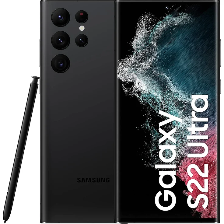 Samsung Galaxy S22 Ultra 5G Smartphone 17,27cm (6,8 Zoll) AMOLED-Display, 512GB interner Speicher, 12GB RAM, Dual-SIM, Phantom Black – Bild 1