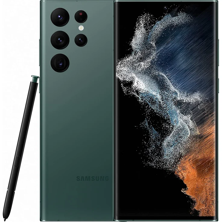 Samsung Galaxy S22 Ultra 5G Smartphone 17,27cm (6,8 Zoll) AMOLED-Display, 128GB interner Speicher, 8GB RAM, Dual-SIM, Green – Bild 1