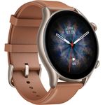 Amazfit GTR 3 Smartwatch Unisex, 46mm, Aluminiumgehäuse, Lederarmband, Brown Leather