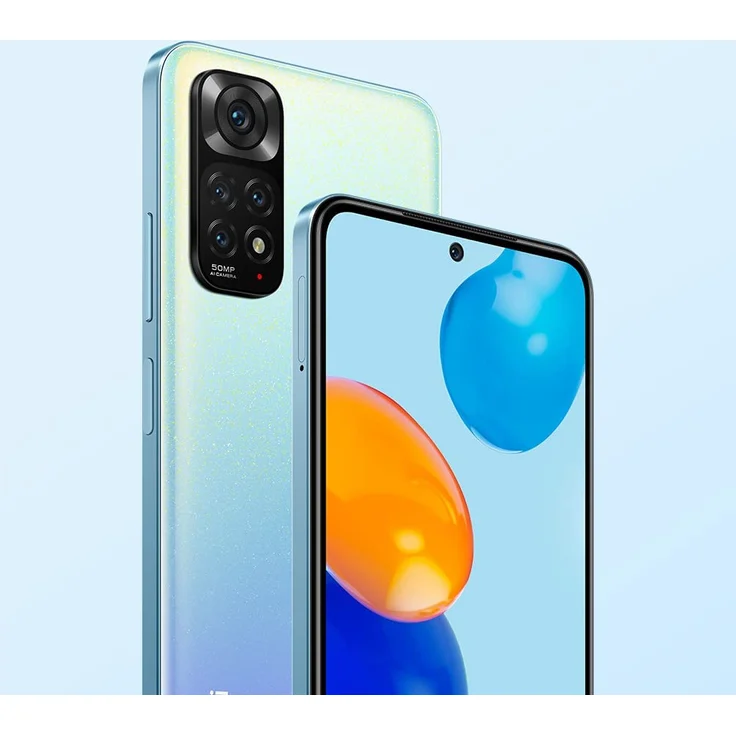 Xiaomi Redmi Note 11 Smartphone 16,33cm (6,43 Zoll) AMOLED-Display, 64GB interner Speicher, 4 GB RAM, Dual-SIM, Android 11, Star Blue White – Bild 5