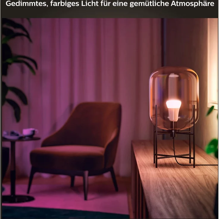 Philips Hue White & Color Ambiance E27 LED Lampen 4-er Pack, dimmbar, 16 Mio. Farben, steuerbar via App, kompatibel mit Amazon Alexa (Echo, Echo Dot), Apple HomeKit, Google Assistant – Bild 4