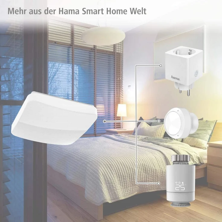 Hama LED Deckenleuchte, dimmbar per App- und Sprachsteuerung, WLAN Lampe Amazon Alexa/Google Home kompatibel, Deckenlampe für Schlafzimmer, Kinderzimmer, Wohnzimmer, kein Hub/Gateway benötigt, 27 cm – Bild 6