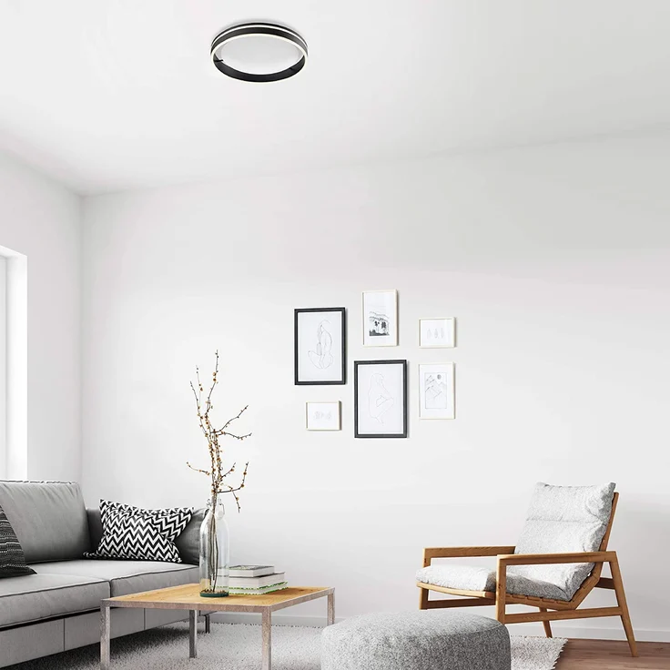 Paul Neuhaus Q-Vito 8414-13 LED Deckenleuchte, Amazon Alexa kompatibel Smart Home, dimmbar per Fernbedienung, warmweiß - kaltweiß, Ringform, anthrazit – Bild 6