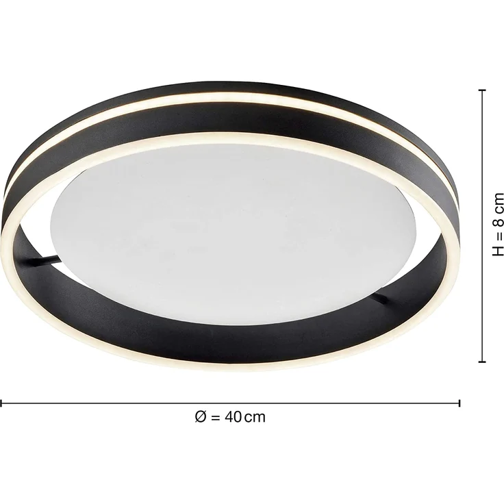 Paul Neuhaus Q-Vito 8414-13 LED Deckenleuchte, Amazon Alexa kompatibel Smart Home, dimmbar per Fernbedienung, warmweiß - kaltweiß, Ringform, anthrazit – Bild 7