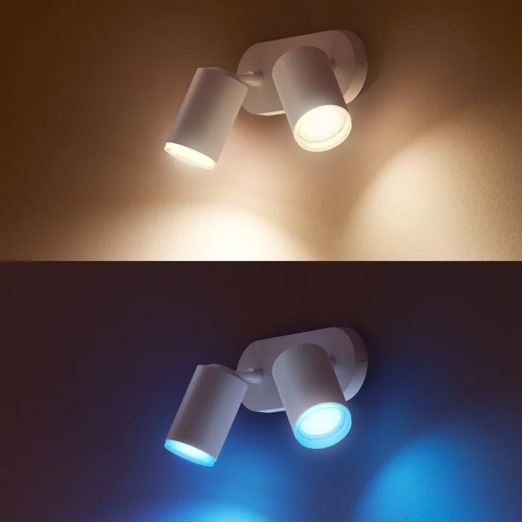 Philips Lighting Hue LED-Wandstrahler 5063231P7 Fugato GU10 11.4W Warmweiß bis Kaltweiß – Bild 3