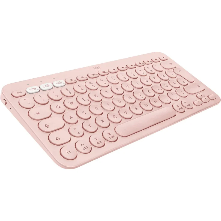 Logitech K380 for Mac Multi-Device Bluetooth Keyboard Tastatur QWERTY Englisch Pink (920-010404) – Bild 1