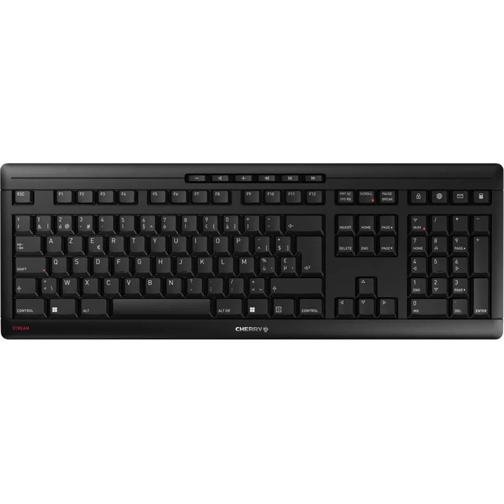 CHERRY Stream Wireless Tastatur RF kabellos + USB AZERTY Belgisch Schwarz (JK-8550BE-2) – Bild 1