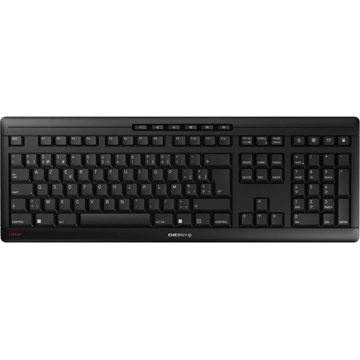 CHERRY Stream Wireless Tastatur RF kabellos + USB AZERTY Belgisch Schwarz (JK-8550BE-2)