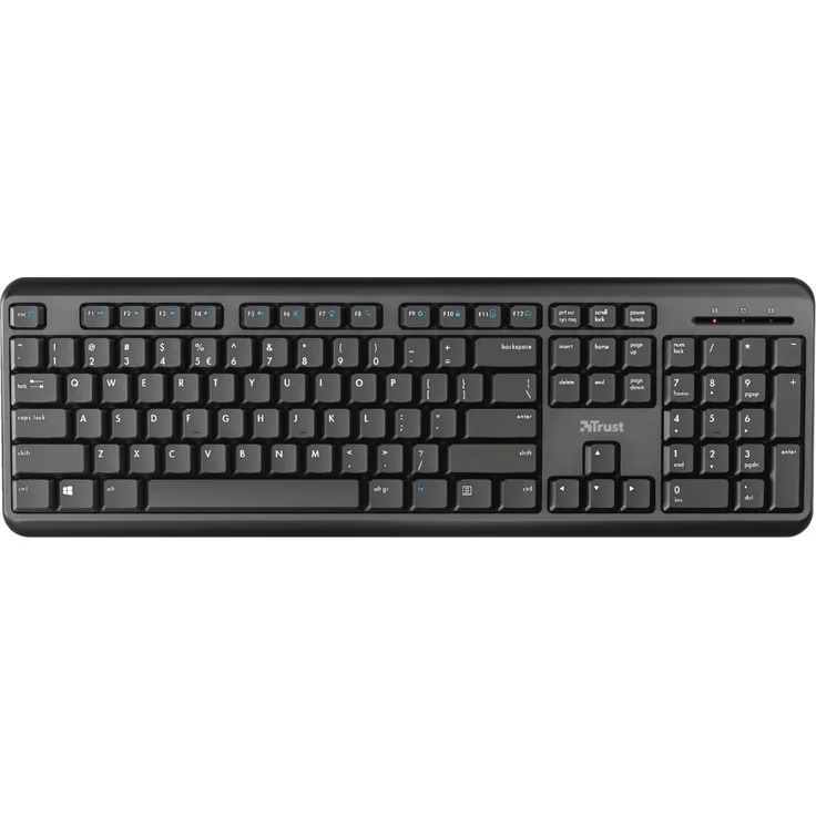 Trust Wireless-Tastatur TK-350 (mit praktischem USB-Empfänger) - Englisch QWERTY