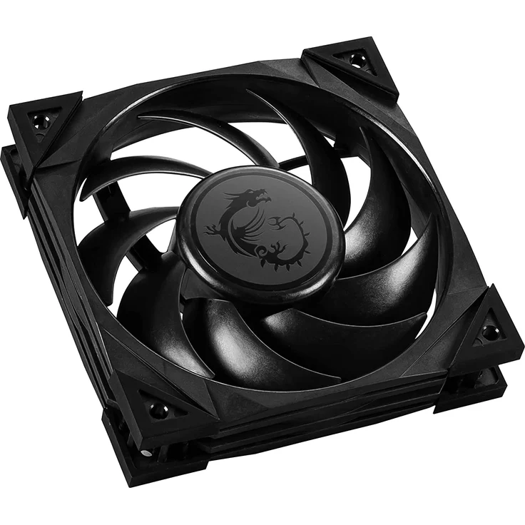 MSI MEG Silent Gale P12 120 mm Gehäuse Lüfter, 1 x 120 mm Lüfter, 0 RPM Modus, 4-Pin Connector, schwarz - Preisvergleich – Bild 2