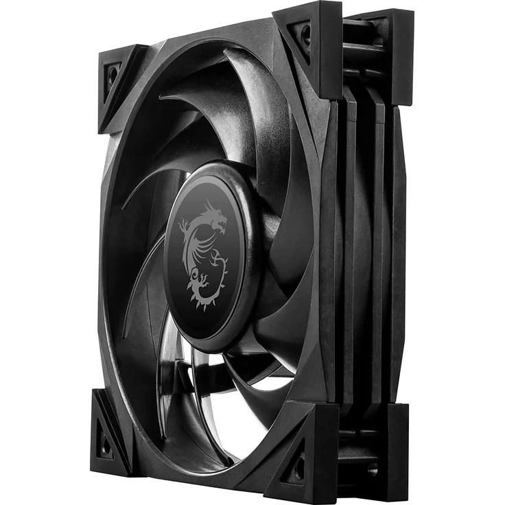 MSI MEG Silent Gale P12 120 mm Gehäuse Lüfter, 1 x 120 mm Lüfter, 0 RPM Modus, 4-Pin Connector, schwarz - Preisvergleich – Bild 4